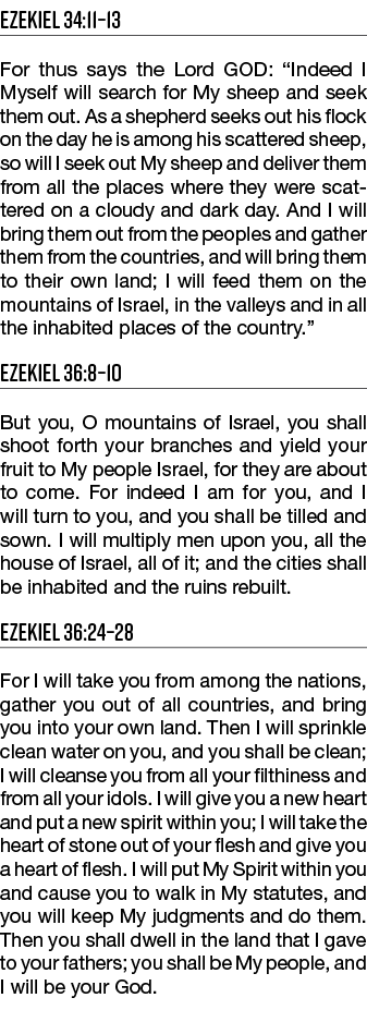 Ezekiel 34:11 13 For thus says the Lord GOD:  Indeed I Myself will search for My sheep and seek them out  As a shephe   