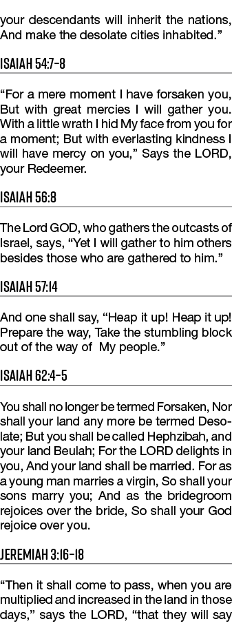 your descendants will inherit the nations, And make the desolate cities inhabited   Isaiah 54:7 8  For a mere moment    