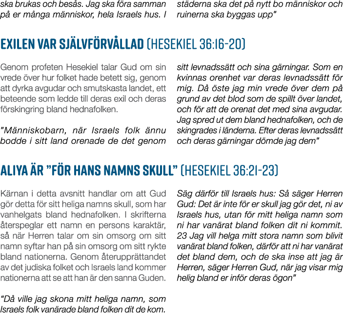 ska brukas och bes s. Jag ska f ra samman p er m nga m nniskor, hela Israels hus. I st derna ska det p  nytt bo m nn...