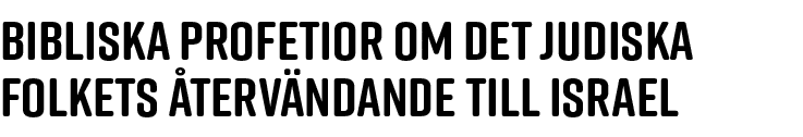 Bibliska profetior om det judiska folkets terv ndande till Israel 
