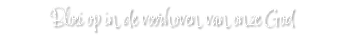 Bloei op in de voorhoven van onze God 