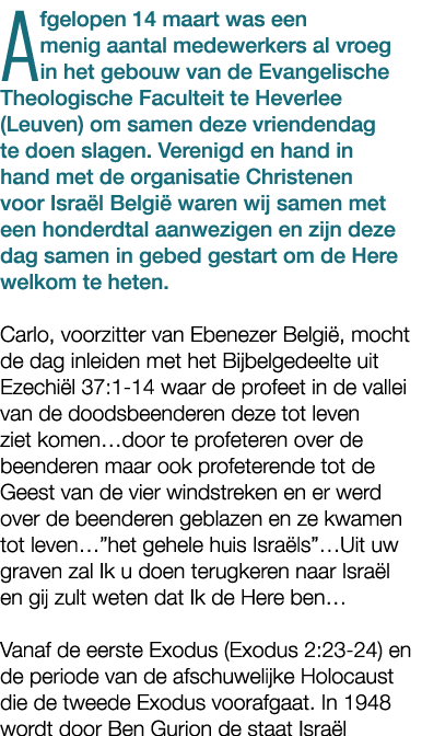 Afgelopen 14 maart was een menig aantal medewerkers al vroeg in het gebouw van de Evangelische Theologische Faculteit...