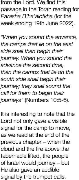 from the Lord  We find this passage in the Torah reading for Parasha B ha alotkha (for the week ending 19th June 2022   