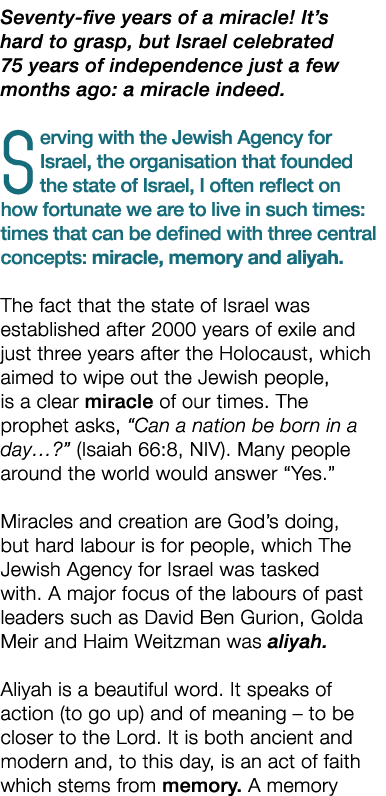 Seventy five years of a miracle! It’s hard to grasp, but Israel celebrated 75 years of independence just a few months...