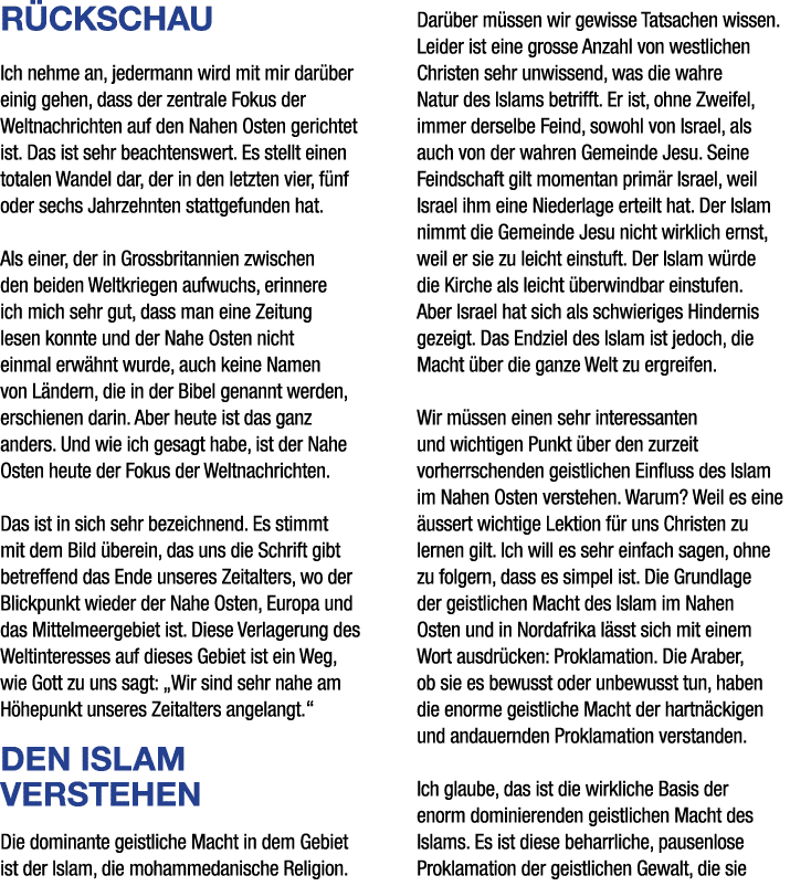 R CKSCHAU Ich nehme an, jedermann wird mit mir dar ber einig gehen, dass der zentrale Fokus der Weltnachrichten auf d...