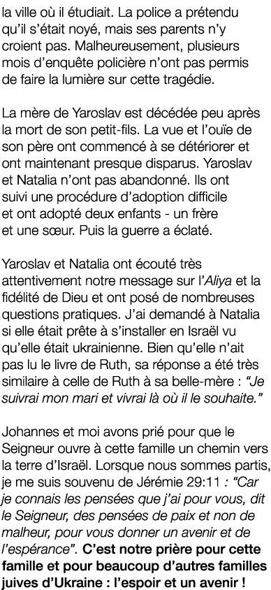 la ville o il  tudiait. La police a pr tendu qu’il s’ tait noy , mais ses parents n’y croient pas. Malheureusement, ...