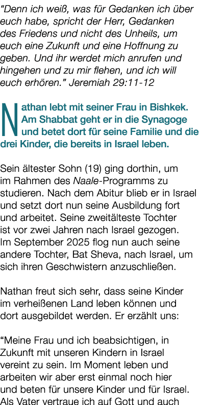 “Denn ich wei , was f r Gedanken ich ber euch habe, spricht der Herr, Gedanken des Friedens und nicht des Unheils, u...