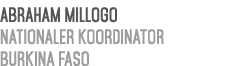Abraham Millogo Nationaler Koordinator Burkina Faso