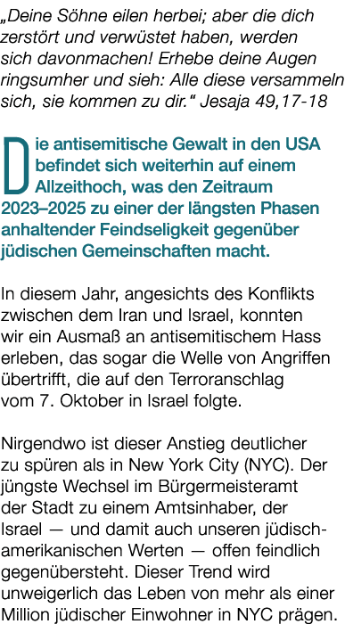 „Deine S hne eilen herbei; aber die dich zerst rt und verw stet haben, werden sich davonmachen! Erhebe deine Augen ri...