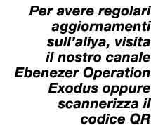 Per avere regolari aggiornamenti sull’aliya, visita il nostro canale Ebenezer Operation Exodus oppure scannerizza il ...