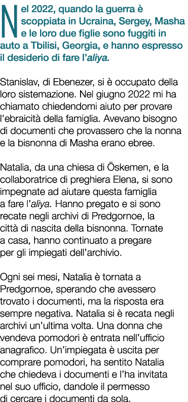 Nel 2022, quando la guerra  scoppiata in Ucraina, Sergey, Masha e le loro due figlie sono fuggiti in auto a Tbilisi,...