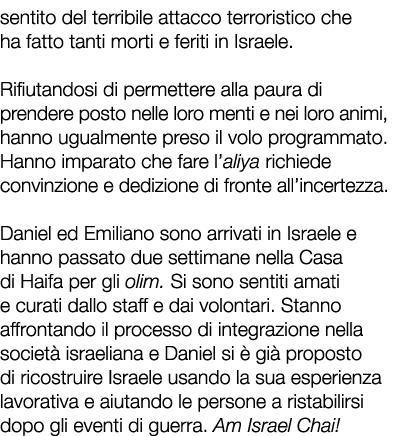 sentito del terribile attacco terroristico che ha fatto tanti morti e feriti in Israele. Rifiutandosi di permettere a...