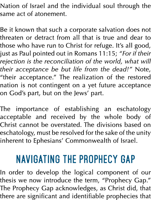 Nation of Israel and the individual soul through the same act of atonement  Be it known that such a corporate salvati   