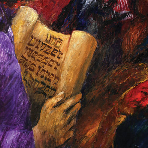 The prophet Isaiah, the Old Testament, detail of high altar by Sieger Koder in St  Joseph's Church in Bad Urach, Germany