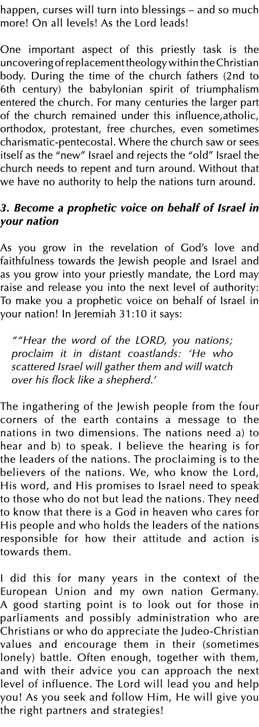 happen, curses will turn into blessings – and so much more! On all levels! As the Lord leads! One important aspect of...
