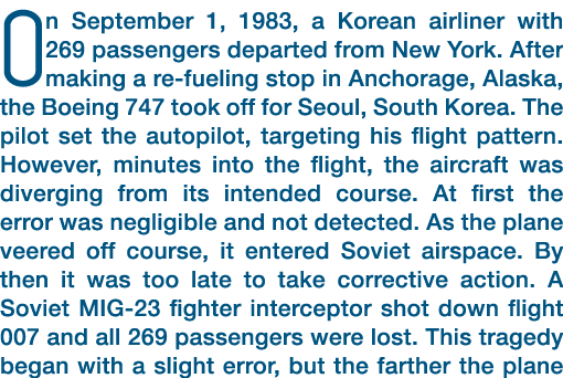 O n September 1, 1983, a Korean airliner with 269 passengers departed from New York. After making a re fueling stop i...