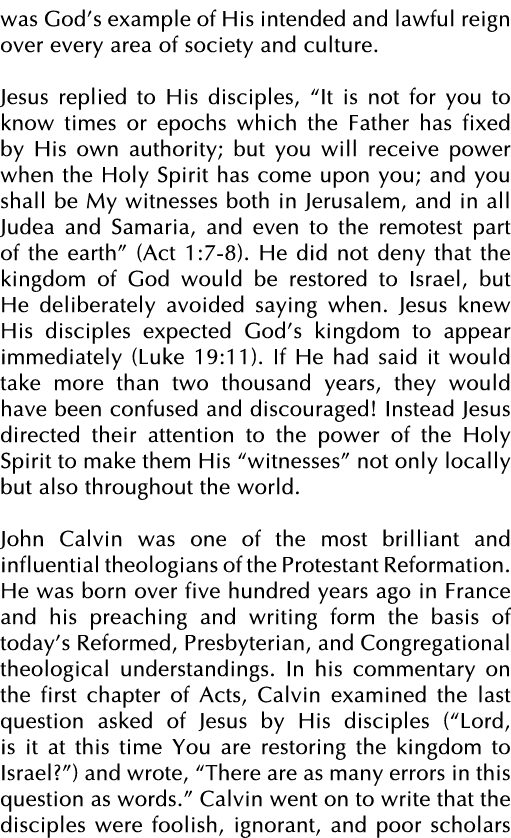 was God s example of His intended and lawful reign over every area of society and culture  Jesus replied to His disci   