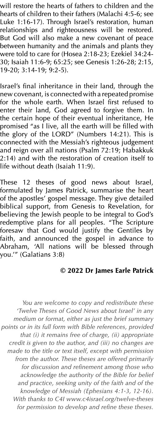 will restore the hearts of fathers to children and the hearts of children to their fathers (Malachi 4:5 6; see Luke 1...