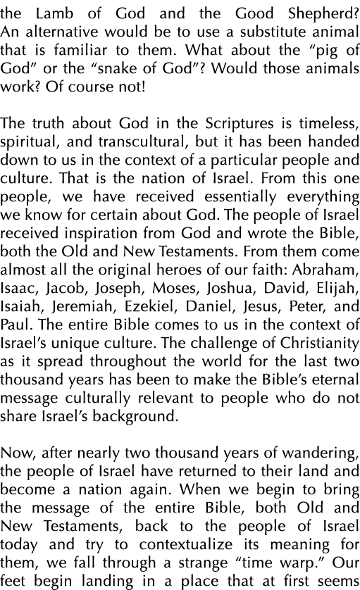 the Lamb of God and the Good Shepherd? An alternative would be to use a substitute animal that is familiar to them. W...