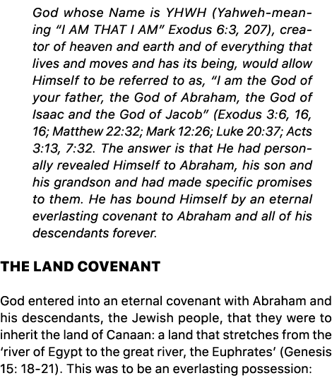 God whose Name is YHWH (Yahweh meaning “I AM THAT I AM” Exodus 6:3, 207), creator of heaven and earth and of everythi...