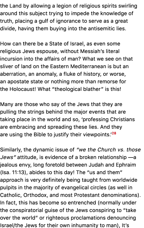 the Land by allowing a legion of religious spirits swirling around this subject trying to impede the knowledge of tru...
