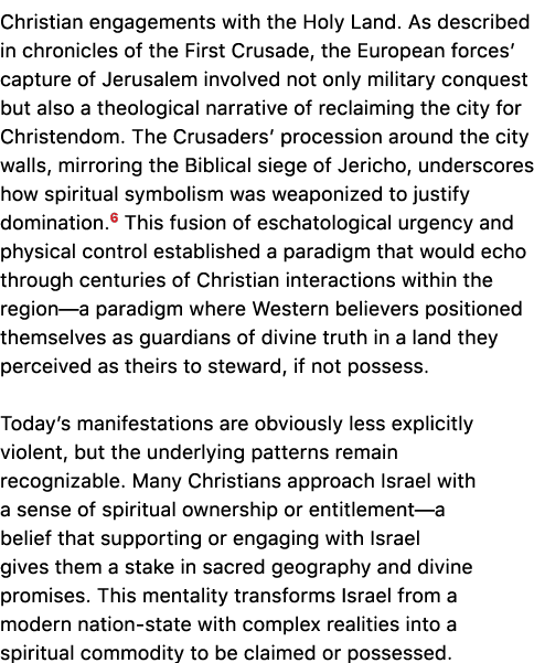 Christian engagements with the Holy Land. As described in chronicles of the First Crusade, the European forces’ captu...