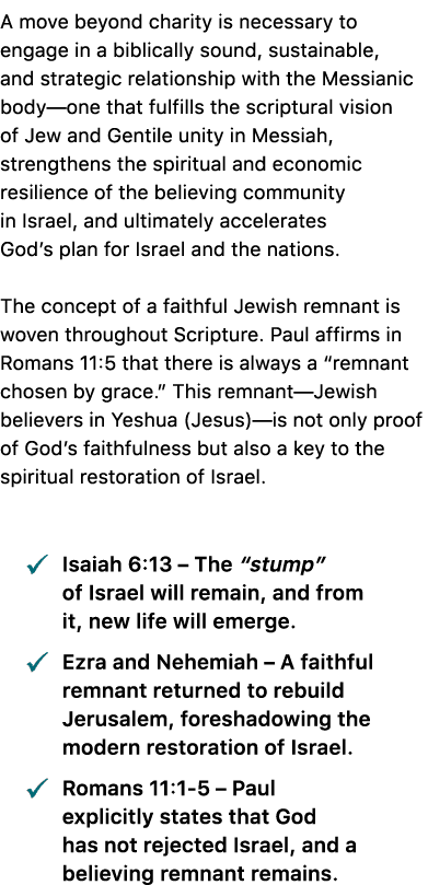 A move beyond charity is necessary to engage in a biblically sound, sustainable, and strategic relationship with the ...
