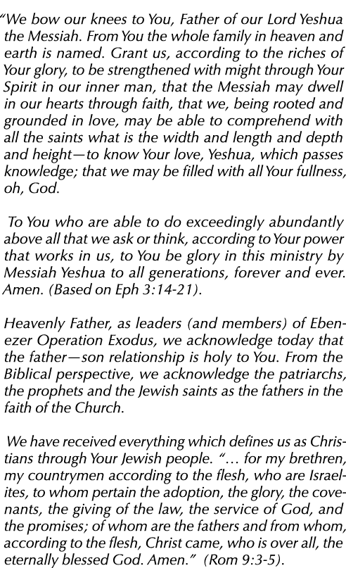  We bow our knees to You, Father of our Lord Yeshua the Messiah  From You the whole family in heaven and earth is nam   