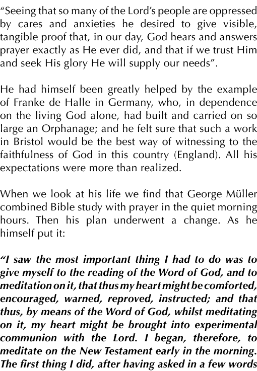 “Seeing that so many of the Lord’s people are oppressed by cares and anxieties he desired to give visible, tangible p...