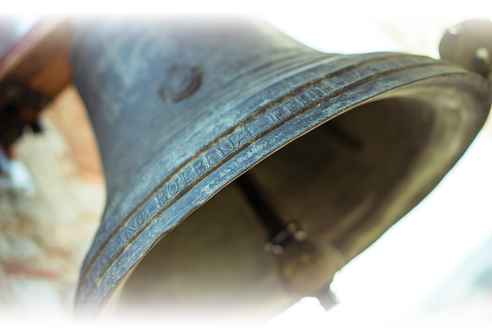 A bell on top of a church in Barcelona