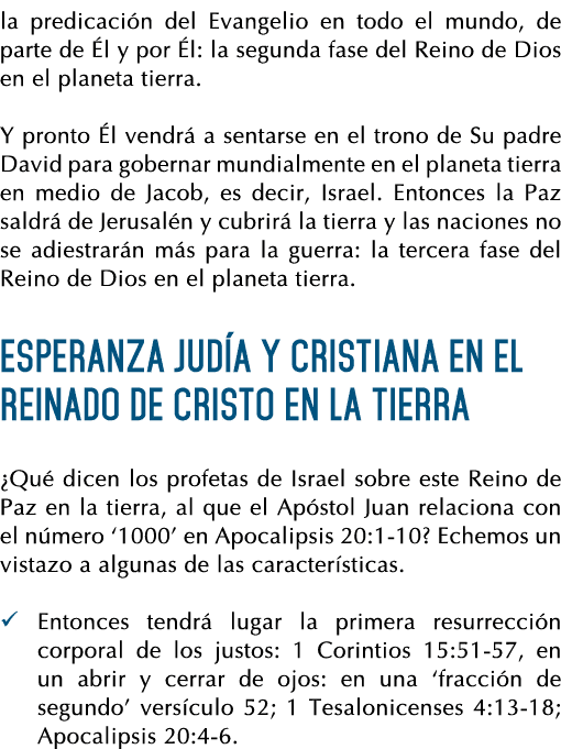 la predicación del Evangelio en todo el mundo, de parte de Él y por Él: la segunda fase del Reino de Dios en el plane   