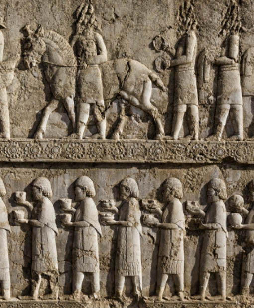 Bas-Relief Carvings at Persepolis in Shiraz, Iran