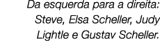 Da esquerda para a direita: Steve, Elsa Scheller, Judy Lightle e Gustav Scheller.