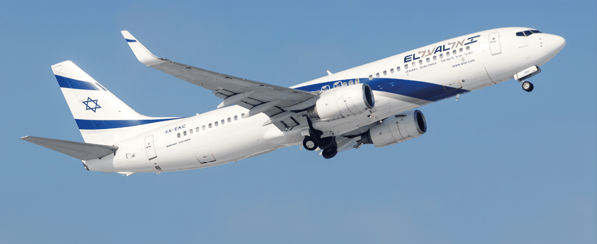 Munich, Germany - February 2. 2018: El Al Boeing 737 airplane at Munich airport (MUC) in Germany. Boeing is an aircraft manufacturer based in Seattle, Washington.