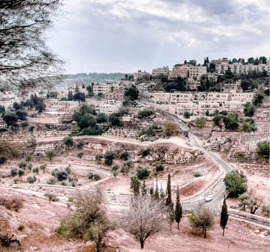 old hotels in jerusalem with dramatic sky in city of peace and war