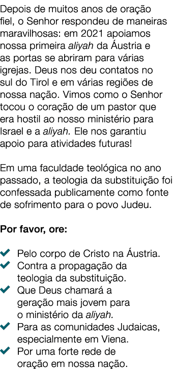 Depois de muitos anos de ora o fiel, o Senhor respondeu de maneiras maravilhosas: em 2021 apoiamos nossa primeira al...