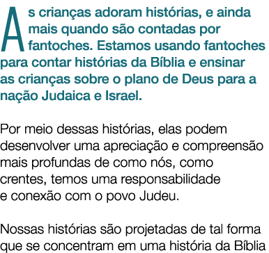 As crian as adoram hist rias, e ainda mais quando s o contadas por fantoches. Estamos usando fantoches para contar hi...