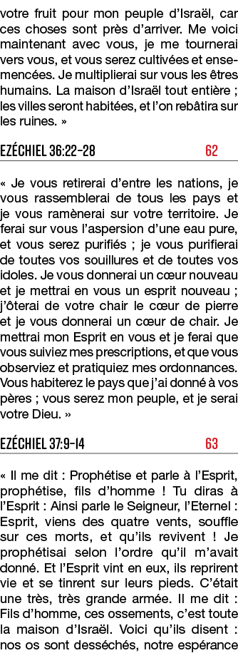 votre fruit pour mon peuple d Israël, car ces choses sont près d arriver  Me voici maintenant avec vous, je me tourne   